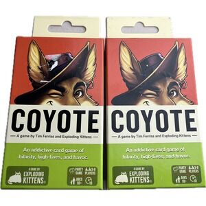 2X Coyote Card Game (Tim Ferriss of Exploding Kittens) Hilarity High Fives Havoc